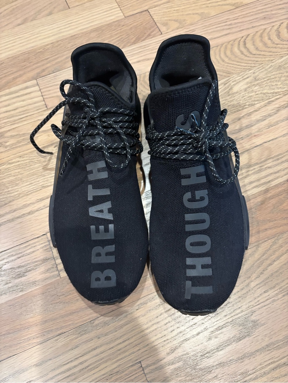 Adidas Pharrell Williams Breath Canvas Men's Black Athletic Sneakers Size US 10